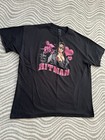Wwe Authentic Bret The Hitman Hart Men   s 2xl Black pink T-shirt Retro Style Wwf