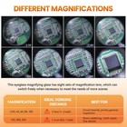 Mlogiroa Head Mount Magnifying Glass With Led 8 Lens Magnifier 