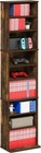 9-shelf Media Storage Tower Rack Adjustable Shelves Dvd Cd Organizer