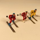 Vintage Barclay Lead Lot Of 6 Lead Winter Skiers And Ice Skaters