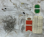 Vtg 500  Assorted Straight Pins Flat Tear Round Head Dressmaker Sewing Craft