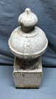 Antique Vtg Single Large 23  Tall Shabby White Wood Exterior Finial Old 1641-25b