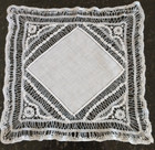 Antique Victorian White Handmade Lace Wedding Handkerchief 10  Hanky