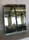 Vtg Industrial Chrome Metal Recessed Mirror Medicine Cabinet Old 472-25b
