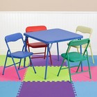 Mindy  5-piece Set Folding Square Table And Chairs Set For Daycare And