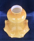 Vianne Largeamber Butterscotch Cased Vintage Ruffle Glass Bell Tulip Shade 6 75 