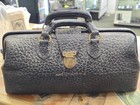 Vintage Lilly Black Pebbled Leather Md Doctor Medical Bag Named   Instruments