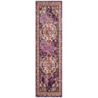New 2x12 Violet Accent Runner Rug Vintage Style Carpet Accent Oriental Medallion