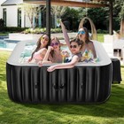 Sunyrisy Inflatable Hot Tub 4 Person Blow Up Hot Tub With Heater Pump   Cover