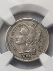 1881 3cn Three Cent Nickel Ngc Xf-45