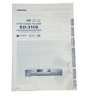 Toshiba Dvd Video Player User s Operating Owner s Manual Sd-3108 Oem Replacement