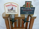 Famous Grouse Highland Park Wooden Double Faucet Whiskey Bar Optic Display New 