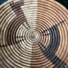 Ethnic Woven  Coiled Basket With Llama Design