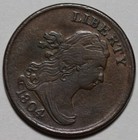 1804 Draped Bust Half Cent - Crosslet 4 stems - Us 1 2c Copper Coin
