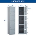 Metal Locker Employees Steel Storage Cabinet With 6 Doors For Office School Gym