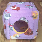 Handmade Guinea Pig  Small Pet Fleece Cozy Cube Bedding With 2x Uhaul Insert   