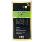 Member s Mark Microfiber Towels 16 x16  Yellow 36 Pack Cleaning Cloths Car Home 