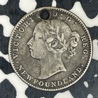 1882-h Newfoundland 10 Cents Lot c8630 Silver  Key Date  Holed