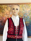 M l  Norwegian Eu 38 40 Bunad Festdrakt   Apron From Norway Adjustable