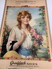 1927 Calendar Sign Pretty Lady Knowles Hare   Shoes Adv Anacortes Washington
