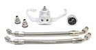 Fuel Pressure Regulator  Gauge  Bracket  Holley Carburetor Fuel Lines Kit Nickel