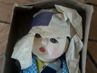 Antique Japanese  Gofun Itchimatsu Baby Doll Hand Painted Original Box