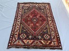 1940s Antique Caucasian Kazak Rug 4x5 Hand Knotted Persian Style Tribal Carpet