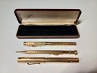 Vintage Superite Pen And Pencil Set And Wahl  Fountain Pen  14k Gold Nibs