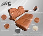  kozip-aeris  Ezgo Txt rxv Golf Cart Front Seat backrest Cushion Set  brown 