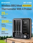 4-probe Wireless Meat Thermometer Three-mode Wifi Bluetooth Pre-alarm timer Bbq