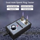 12v Spark Plug Tester Dual Hole Diagnostic Tool Gasoline Car Ignition Analyzer