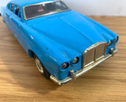 Vintage 1960 s Taiyo Toys Japan Tin Friction Blue Go-go Mobile 9  Jaguar Vgc