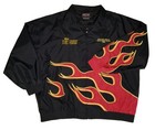 Pismo Beach Classic Racing Jacket Vintage Hilton Embroidered Fire Flames New 3xl