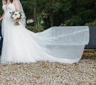 Wedding Dress Size 10 Ivory Ball Gown Strapless  fitted Bodice Fluffy Skirt