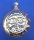 Vintage Smiling Moon Sun Glass Ornament 4  Set Of Two