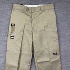 Dickies Twill Work Pants Mens 32x32 Beige Loose Fit Double Knee Workwear
