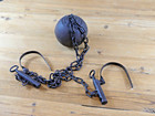 Ball And Chain Prison Iron Rustic Jail Prop 17 Lbs Shackles Leavenworth Kansas
