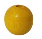 Lot Of 50 Vintage 22mm 3 4  Round Rustic Yellow Wood Macrame Craft Jewelry Beads