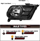 Projector Headlight Assembly Compatible With 10-14 Ford Mustang  not For Hid xen