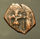 B16-77  Byzantine   Heraclius 610-641ad  Ae Follis    n    Neapolis In Palestine