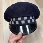 Vintage Size 7 1 4 Chicago Police Dept White Checkerboard Hat Midway Cap Co