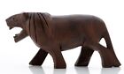 Hand Carved Wood Lion Dark Heavy 5 Inches Used Vintage Used Very Good Cond 