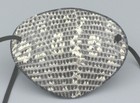 Brazilian Lizard Black white Leather  Replaceable Elastic World s Best Eye Patch