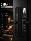 Electronic Smart Door Lock App Fingerprint Card Password Key Home Security Lock