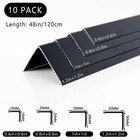 10 Pcs Aluminum Alloy Wall Corner Guards  0 8  X 0 8  X 48  L-shaped Metal Co   