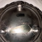 Modern Silver Silver Plated Dish Footed Bowl W  3 Ball Feet