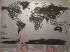 Deluxe World Map Traveler Scratch Off Silver W us States   Country Data -big 32 