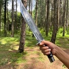 Custom Handmade Carbon Steel Blade Survival Bowie Knife   Hunting Knife Camping