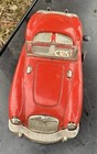 Vintage Shanshin Japan Tin 1950s Mg  Car  Wind Up  7 5   