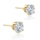 Vs 1 Carat  ctw  Diamond Studs In 14k White Or Yellow Gold Lab Grown